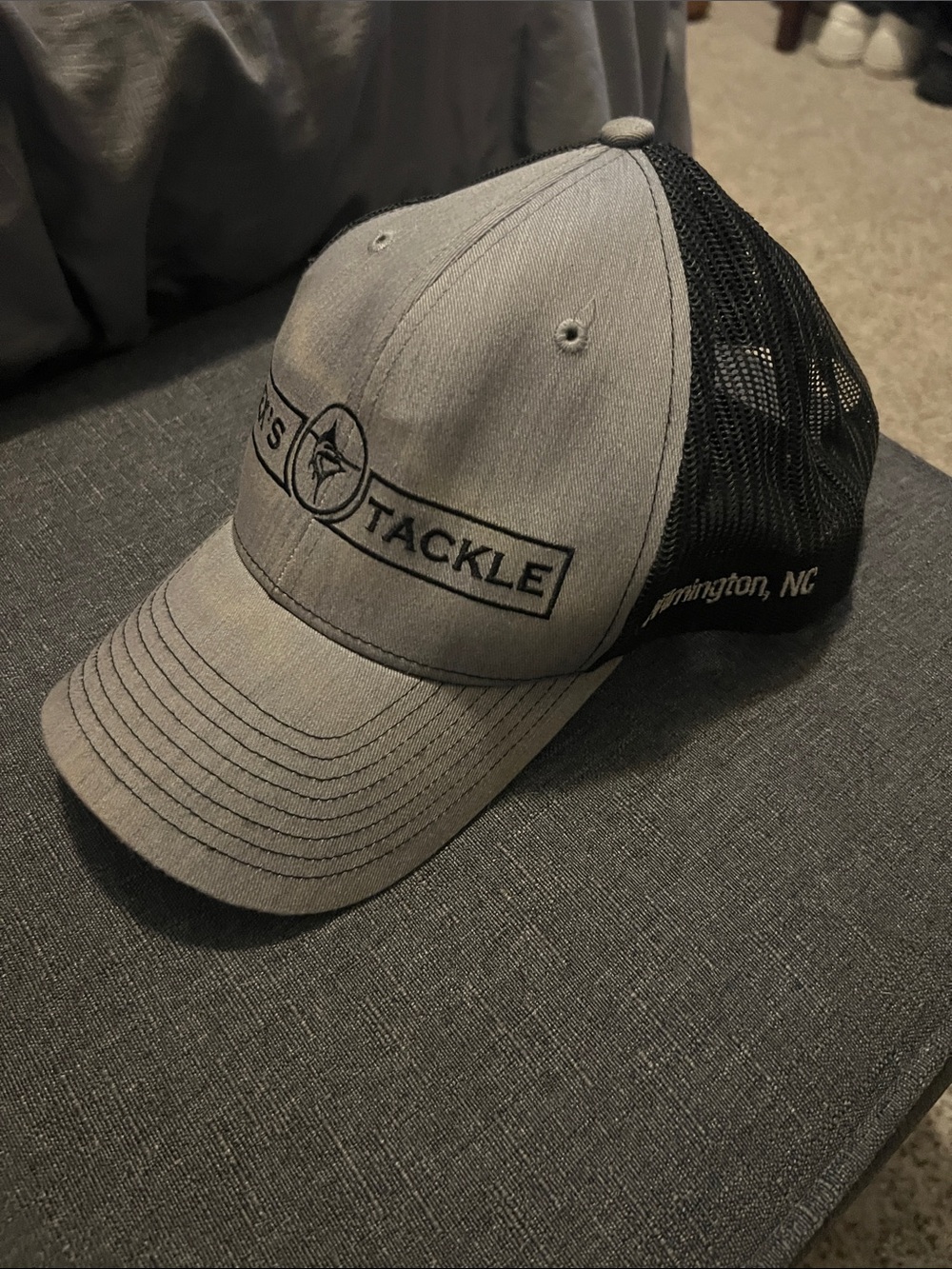 Tackle Brand Gray and Black Mesh Back Cap